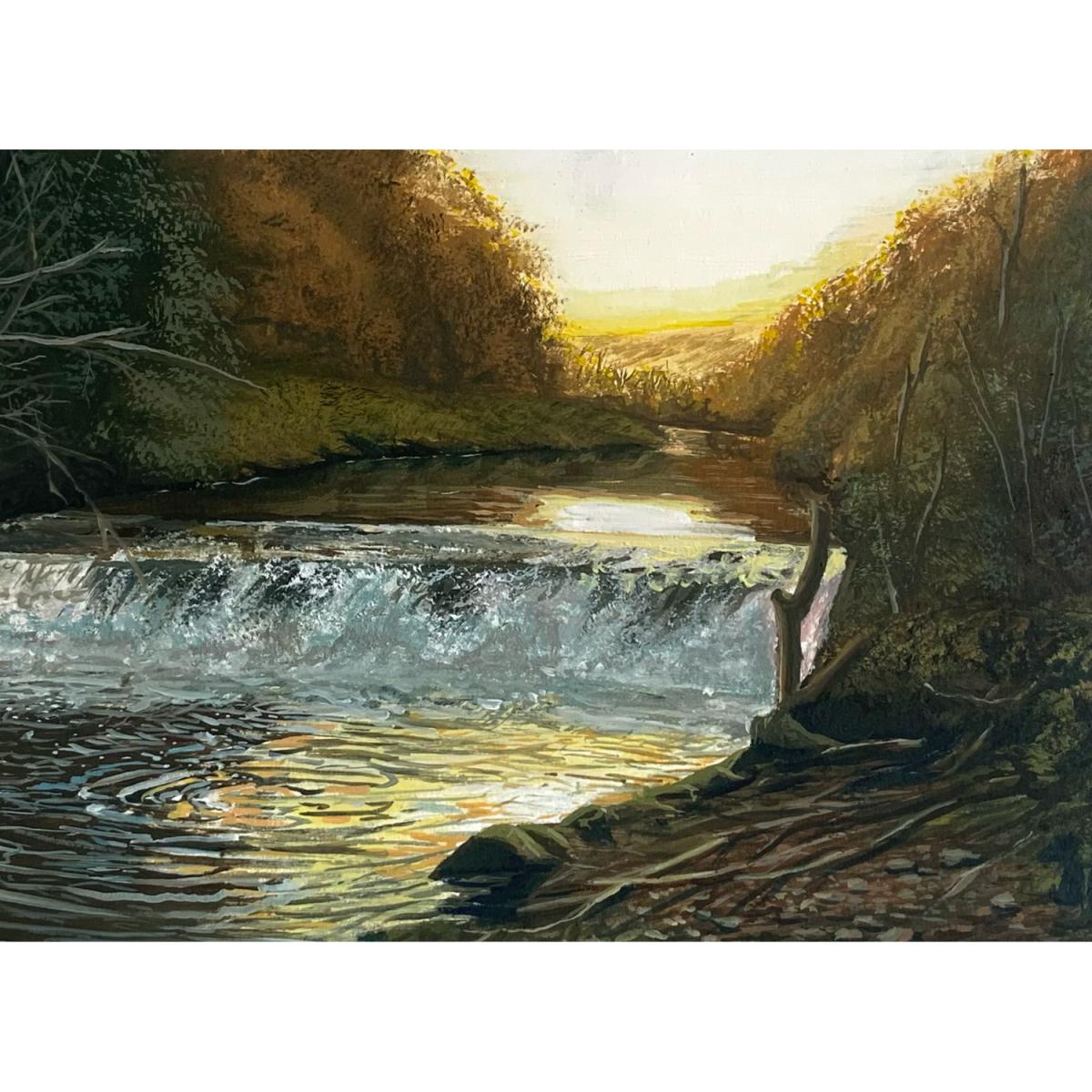 British Sunset Oil Painting Prints  - River Colne – image 2