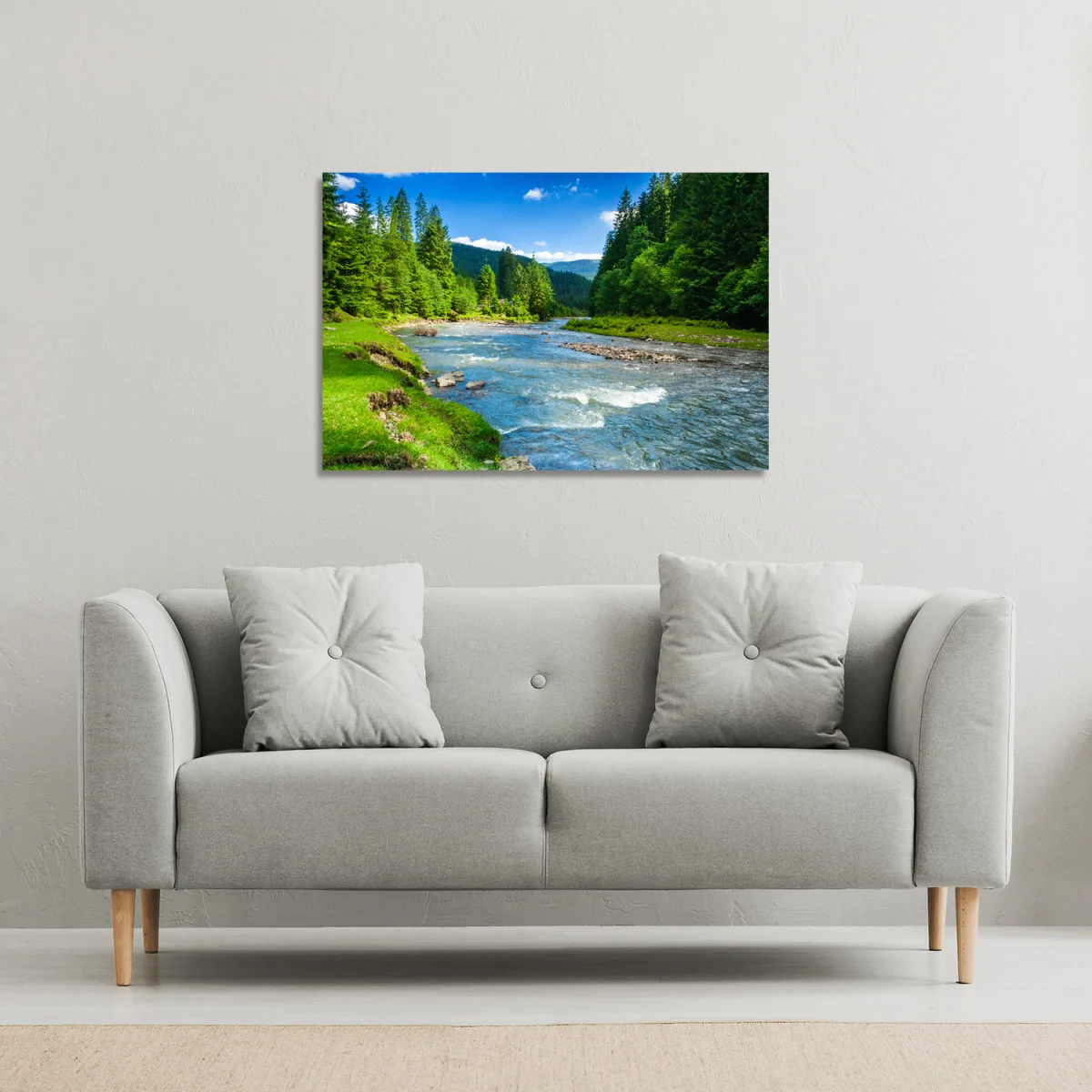 beautiful scenery Canvas Print - Blue / 61cm / 91cm – image 2