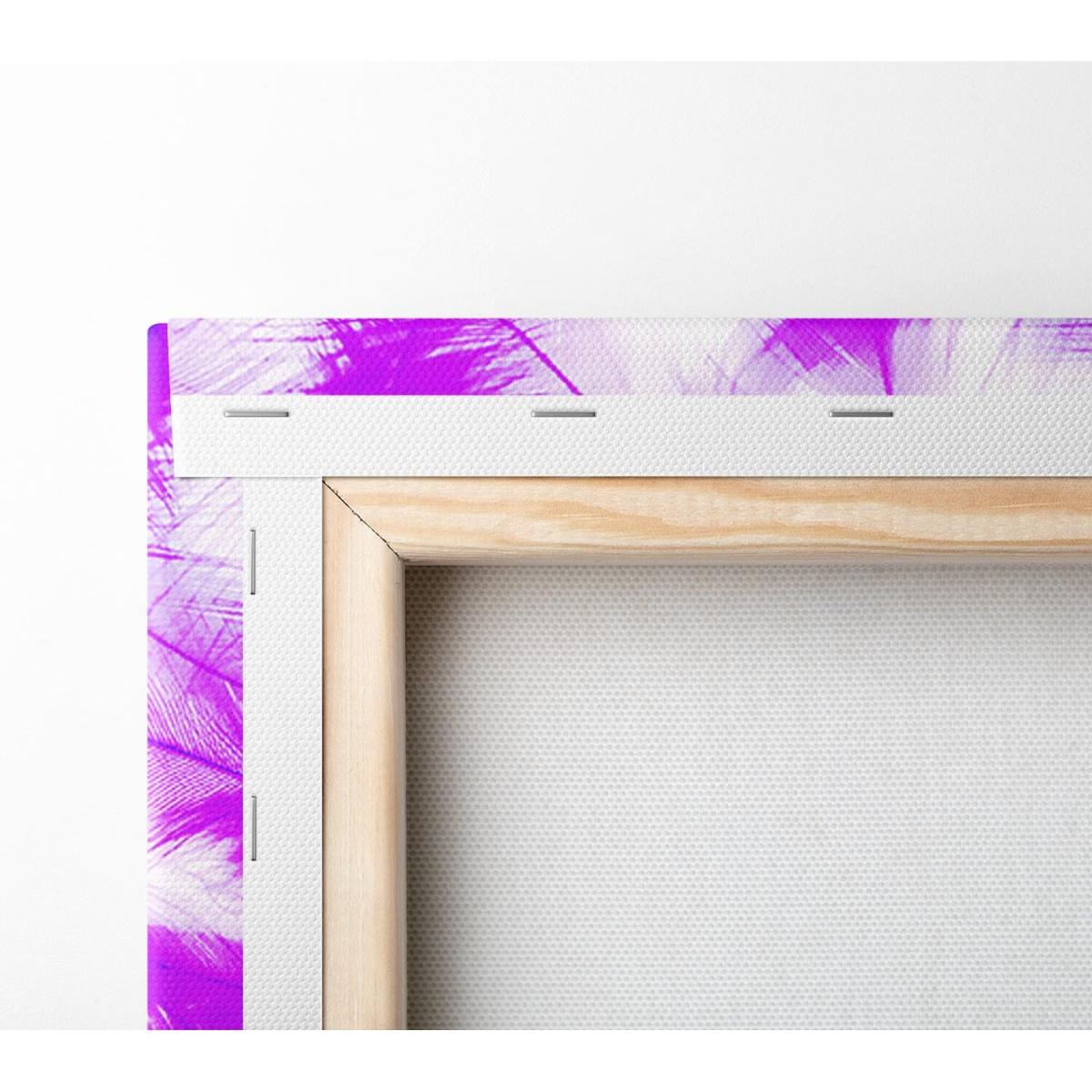 Feathers Pink Canvas Print Wall Art - Yellow / 35.56cm – image 2
