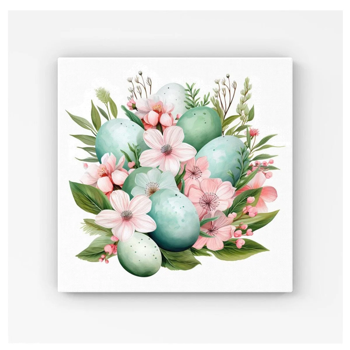 Cute Easter Egg Arrangement HD Metal Print - Green / 56cm