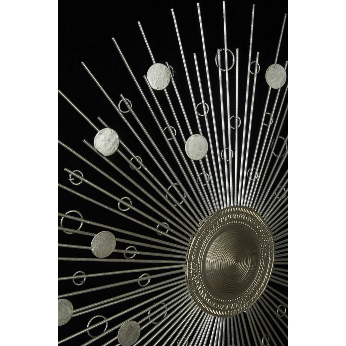 Nason Framed Silver Abstract Wall Art - Black – image 4
