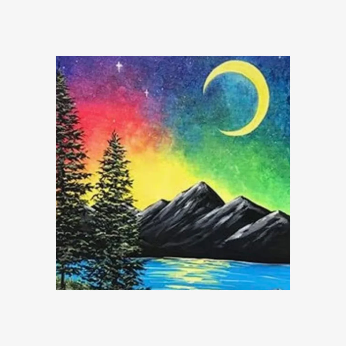Moon and Mountains Diamond Painting Kit - Multi – image 1