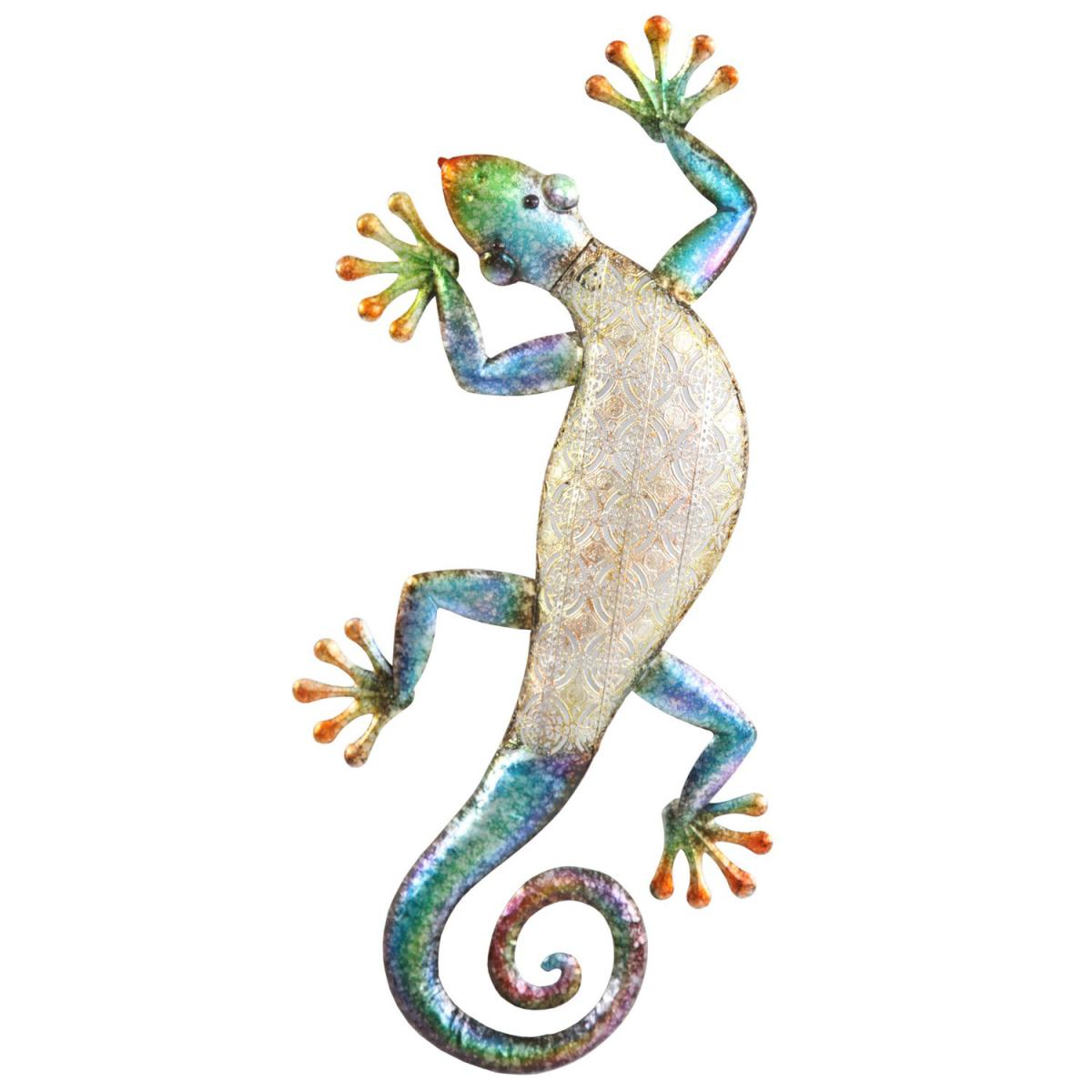 Gecko Metal Wall Art - Turquoise – image 2