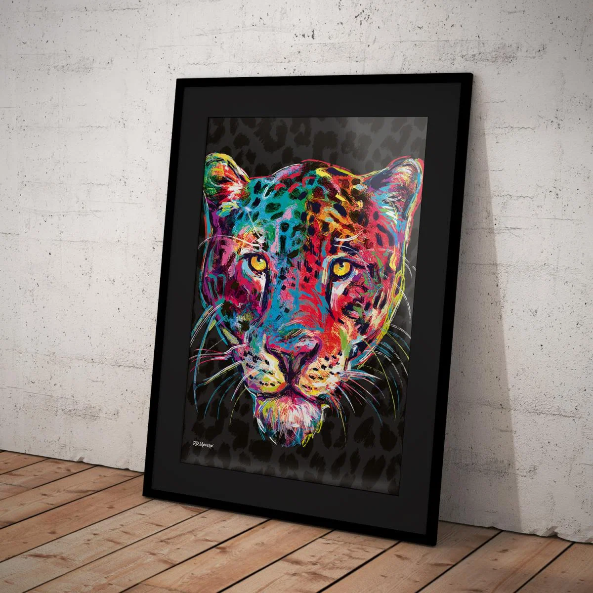 Adrian the Leopard Framed Wall Art - Black / 73.5cm – image 5