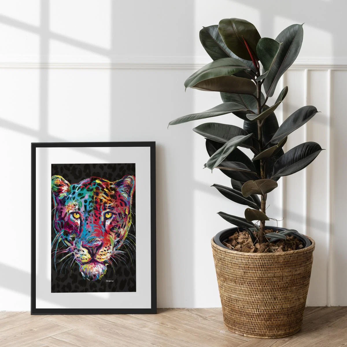 Adrian the Leopard Framed Wall Art - Black / 73.5cm – image 6