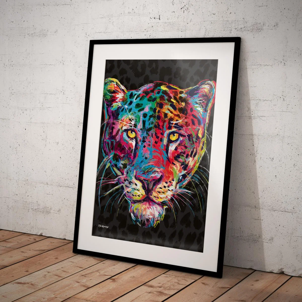 Adrian the Leopard Framed Wall Art - Black / 73.5cm – image 7