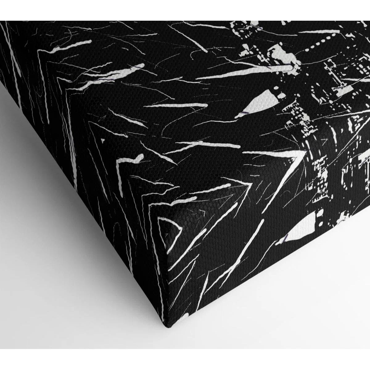 City Illustration B n W Canvas Print Wall Art - Yellow / 101.6cm – image 2