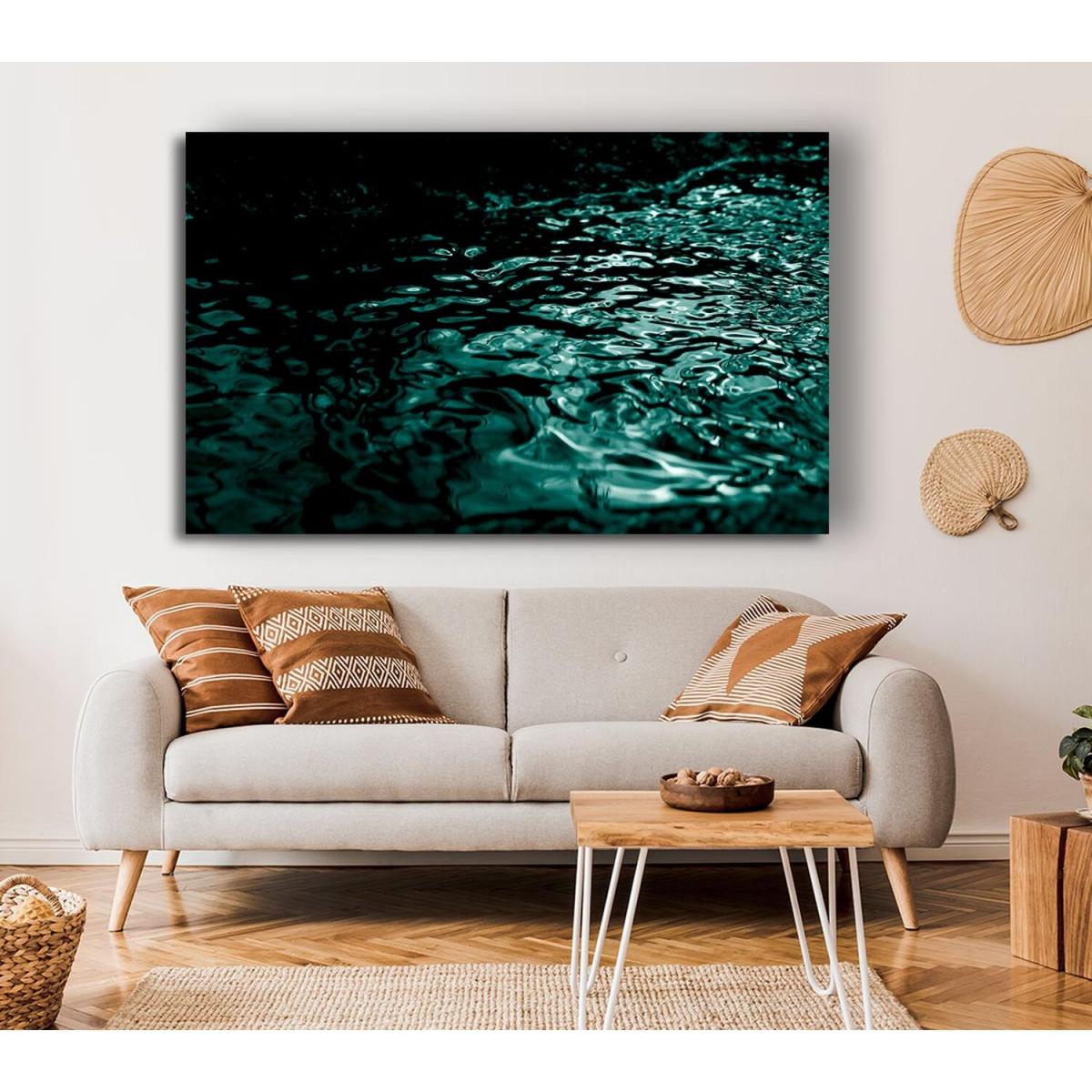 Turbulent Waters Canvas Print Wall Art - Yellow / 50.8cm – image 4