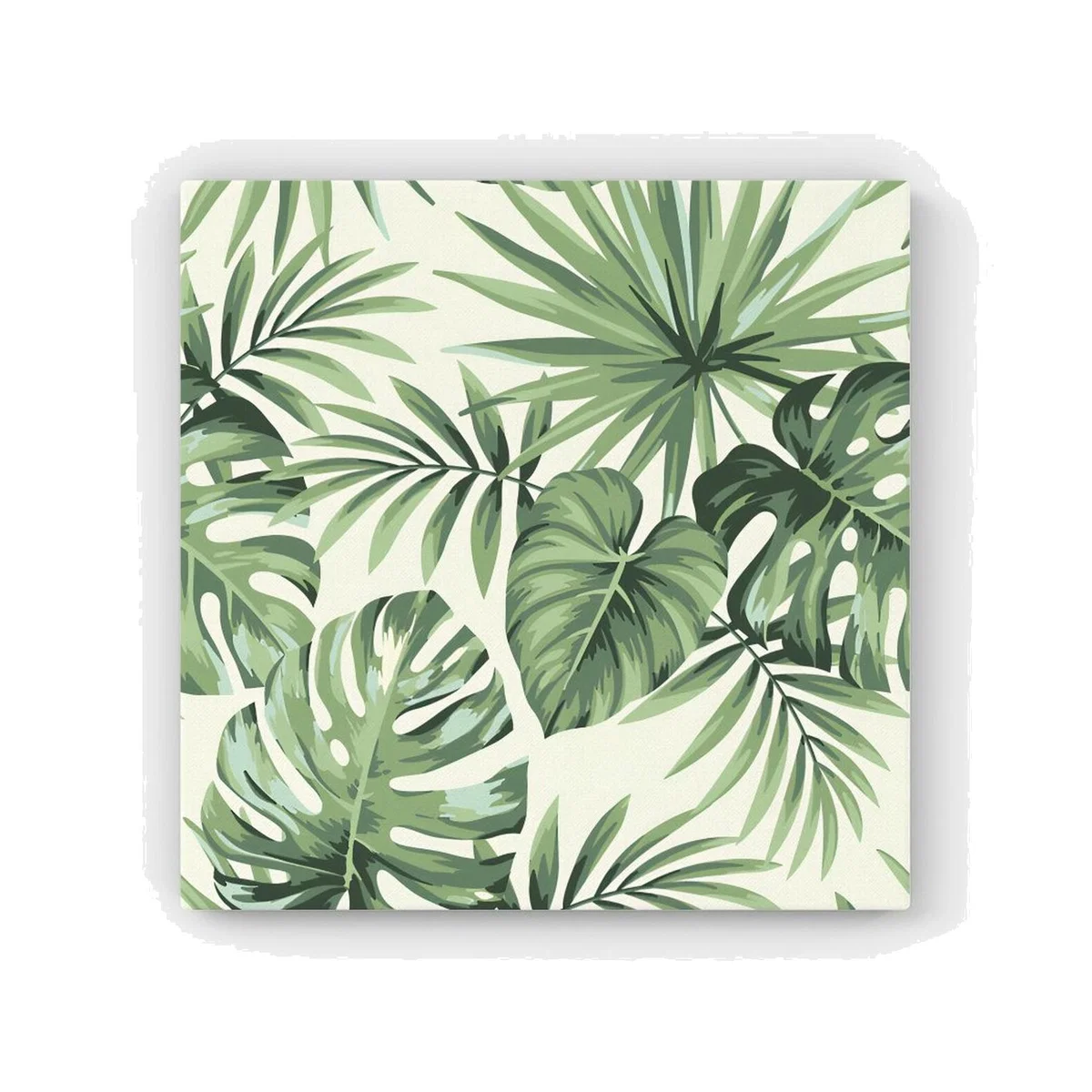 Exotic Palm Leaves HD Metal Print - Green / 56cm
