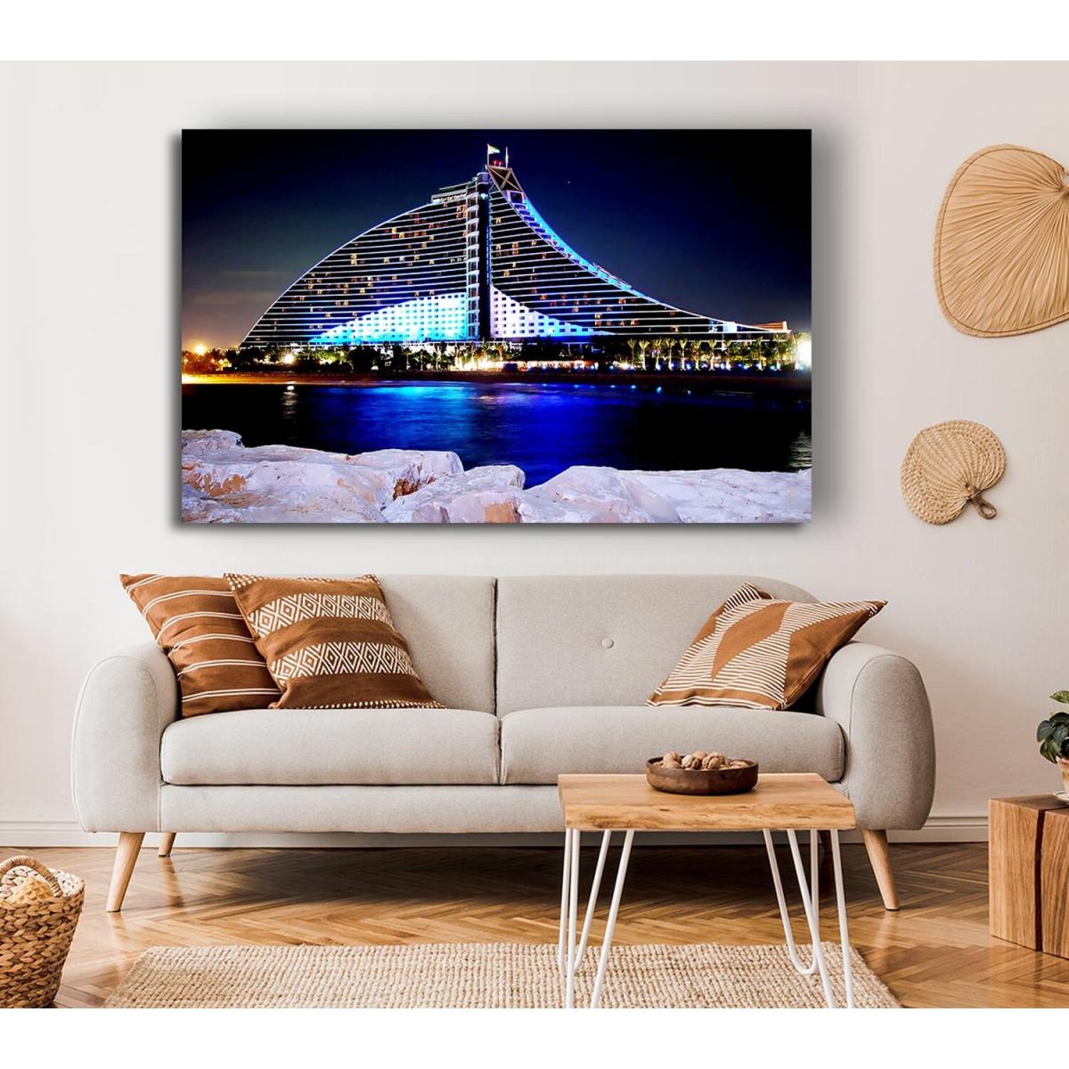 Dubai Architectural Delight Canvas Print Wall Art - Yellow / 35.56cm – image 3