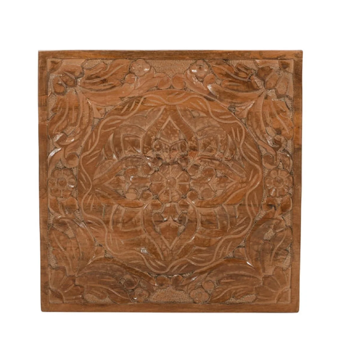 Carved Mango Wood Wall Art - Brown – image 2