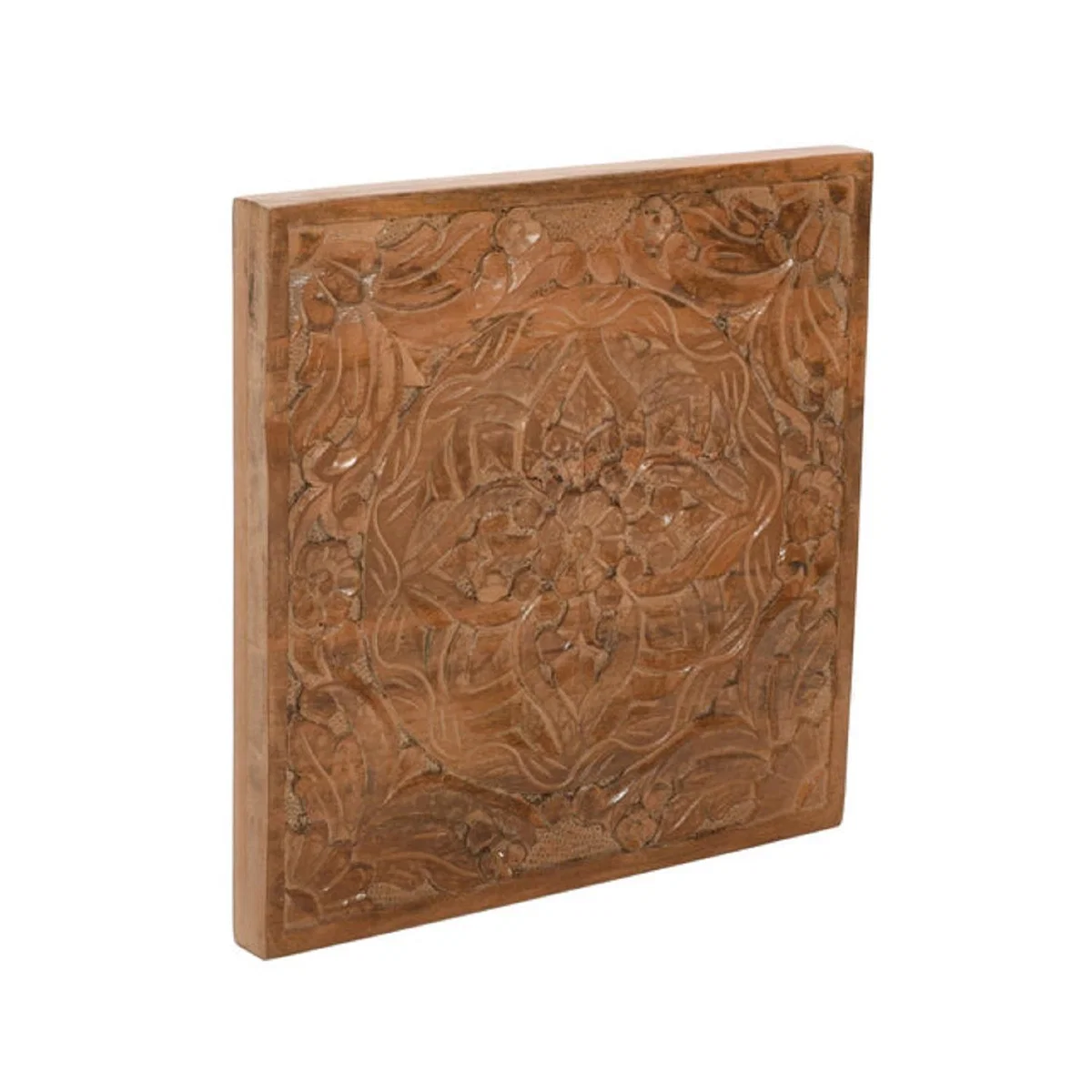 Carved Mango Wood Wall Art - Brown – image 3