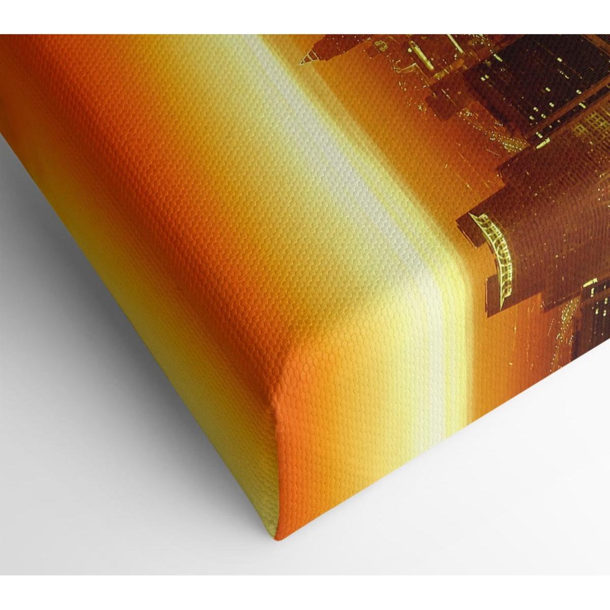 Orange Misty City Canvas Print Wall Art - Yellow / 81.28cm – image 2