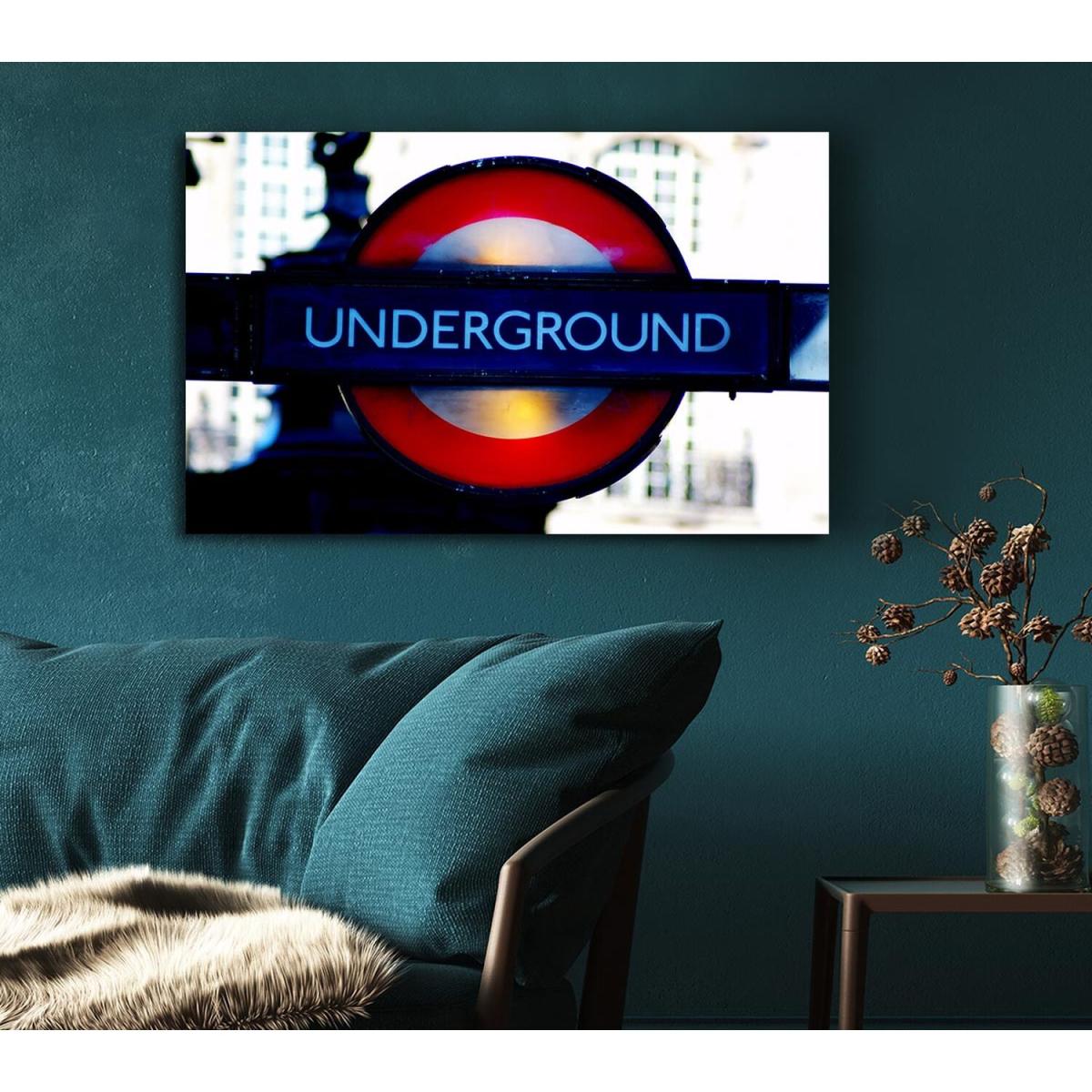 London Underground Sign Canvas Print Wall Art - Yellow / 50.8cm – image 5