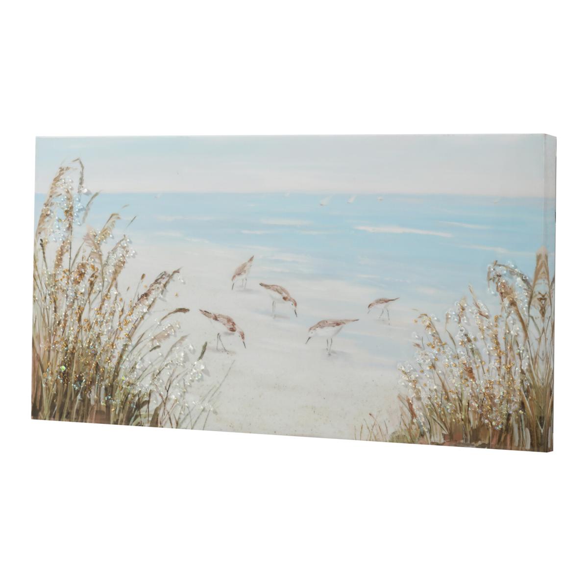 Morning Sea Birds Jewelled Art - Multicolour