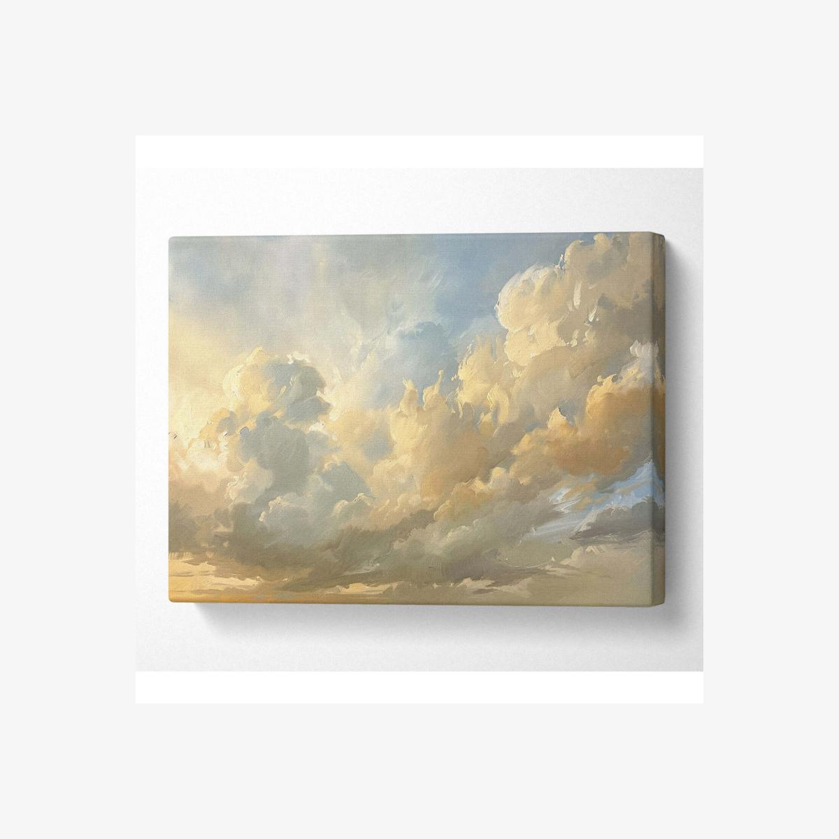 Cloudy Sky Canvas Print - Black / 66.04cm