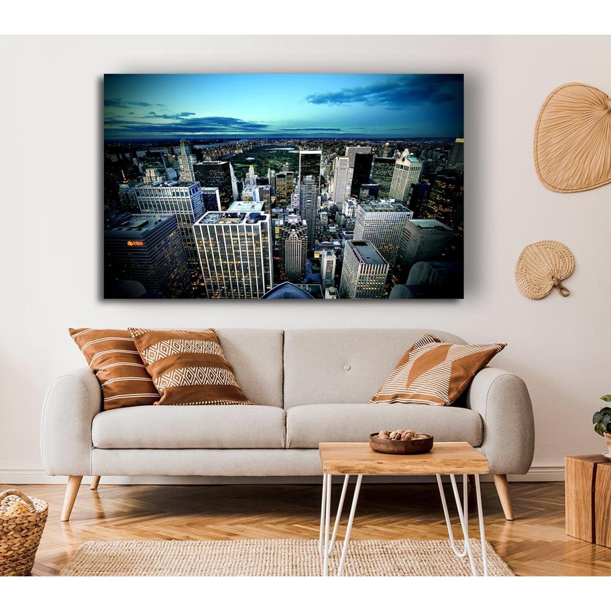 Manhattan New York Usa Canvas Print Wall Art - Yellow / 50.8cm – image 4