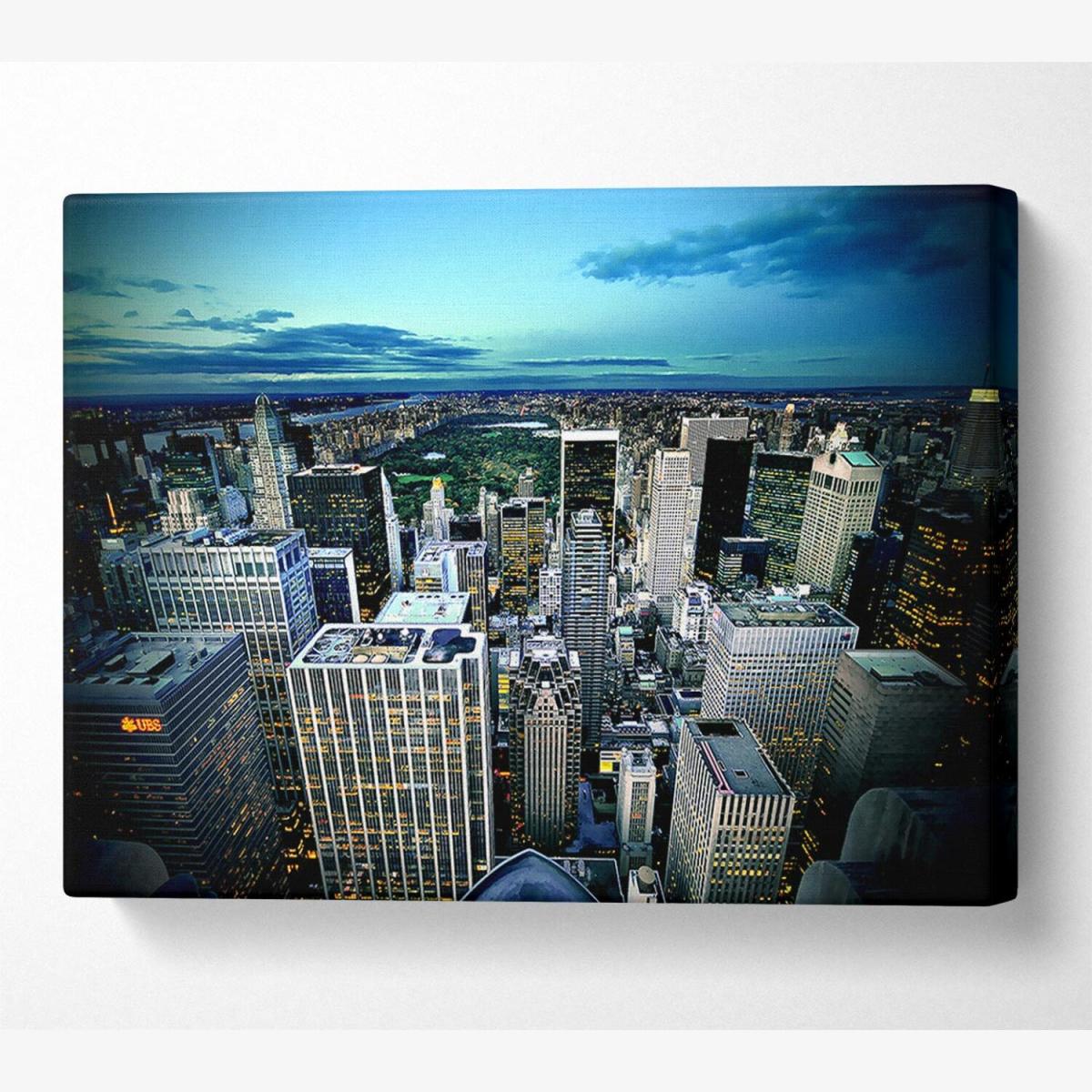 Manhattan New York Usa Canvas Print Wall Art - Yellow / 50.8cm – image 1