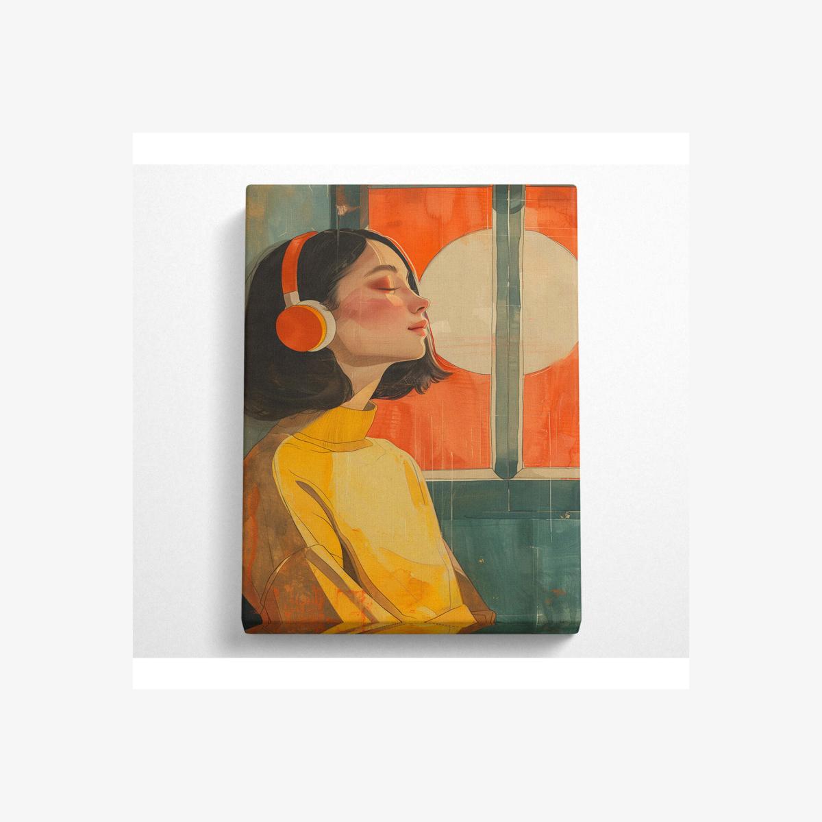 Chill Night Canvas Print - Black / 101.6cm