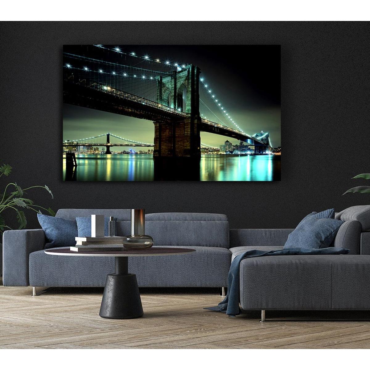Brooklyn Bridge Nyc Canvas Print Wall Art - Yellow / 50.8cm – image 6