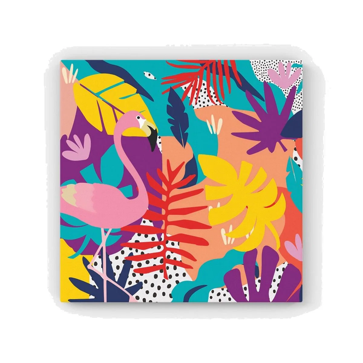 Tropical Flamingoes HD Metal Print - Pink / 56cm