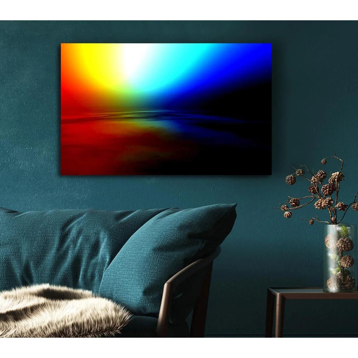 Colours Of The Rainbow Canvas Print Wall Art - Yellow / 35.56cm – image 5