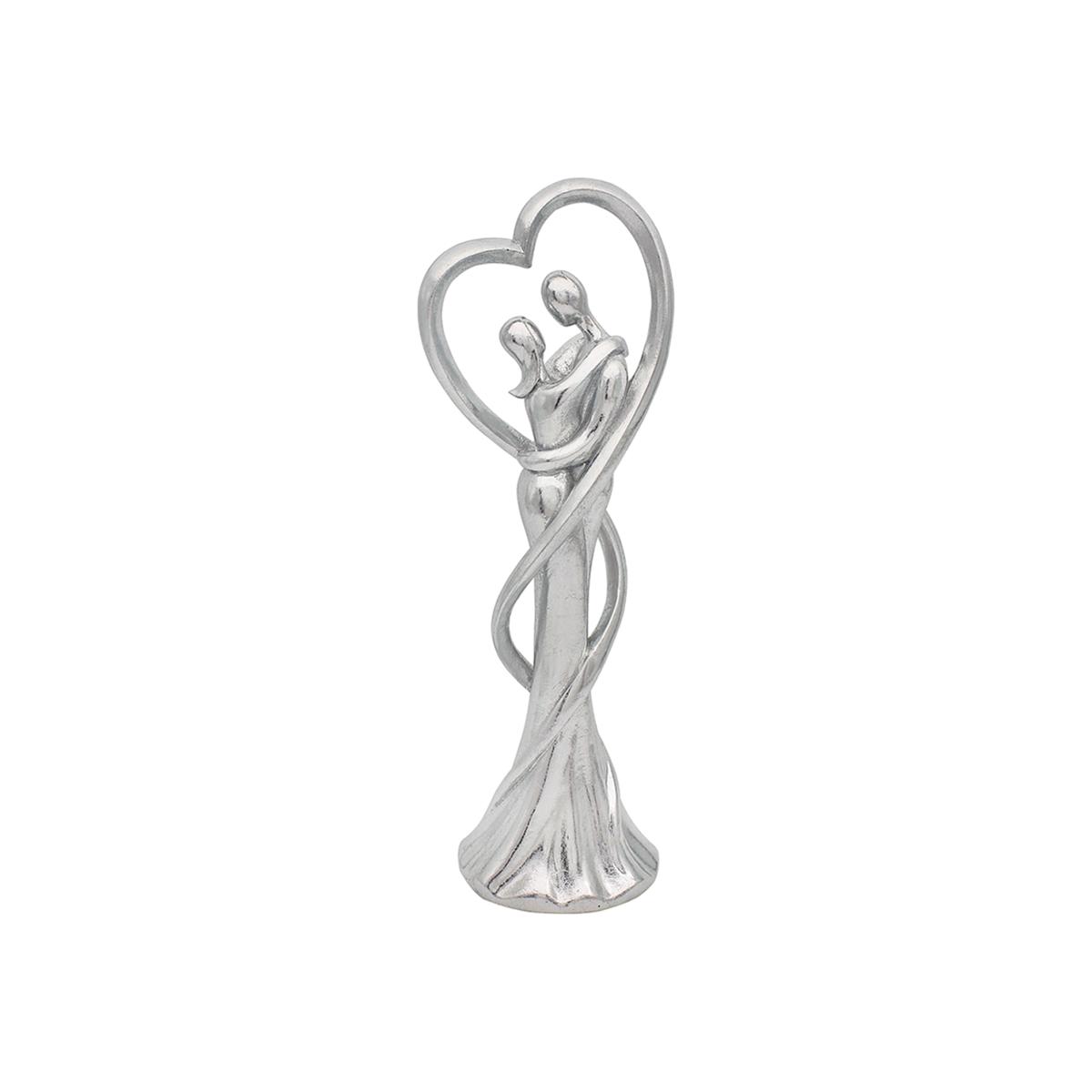 Silver Chrome Couple Ornament - Silver