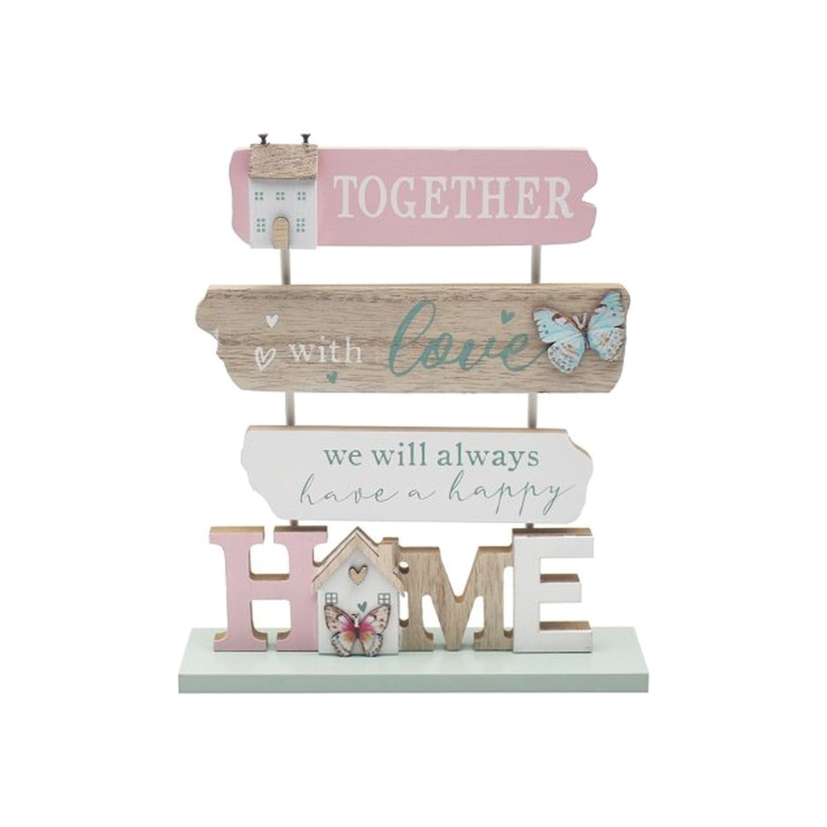 Together With Love Plaque - White