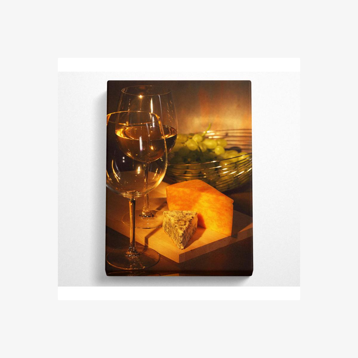 Cheese Board Canvas Print - Black / 66.04cm