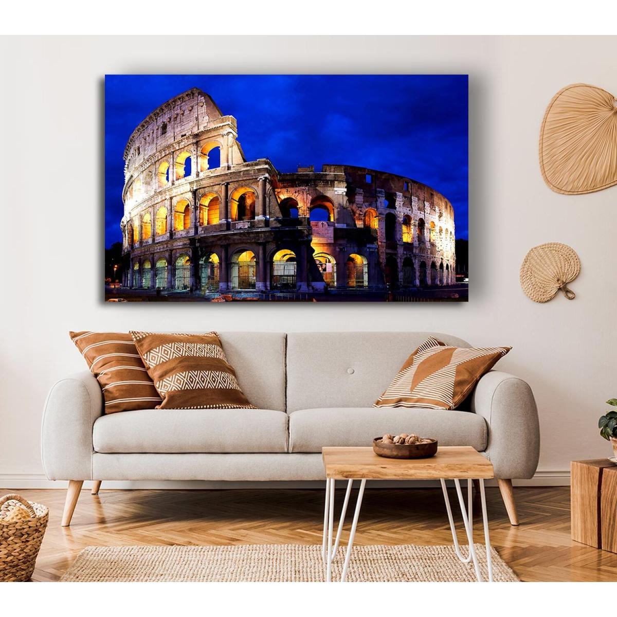 Colosseum In Rome Canvas Print Wall Art - Yellow / 50.8cm – image 4