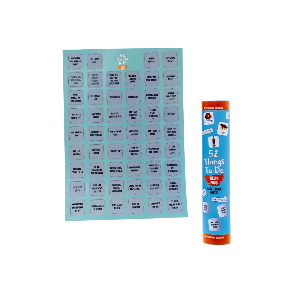 Scratch Off Foods To Try From Around The World Challenge Poster - Blue – image 1