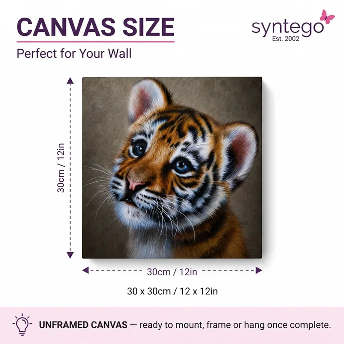 Cute Tiger Cub Square 5D DIY Diamond Painting Kit - Multi – image 3