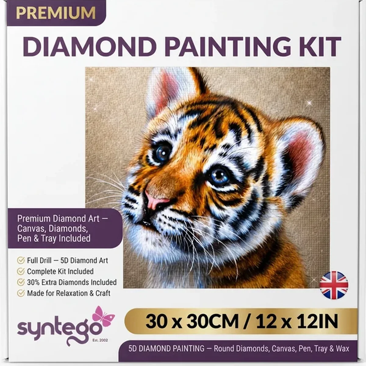Cute Tiger Cub Square 5D DIY Diamond Painting Kit - Multi – image 6