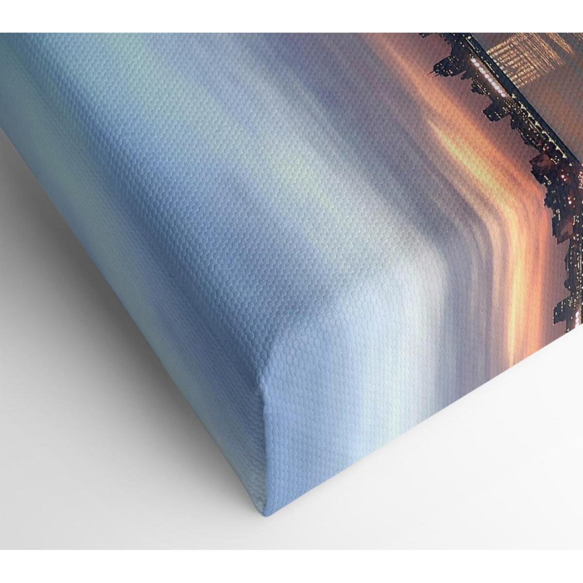City Across The Water Canvas Print Wall Art - Yellow / 35.56cm – image 2