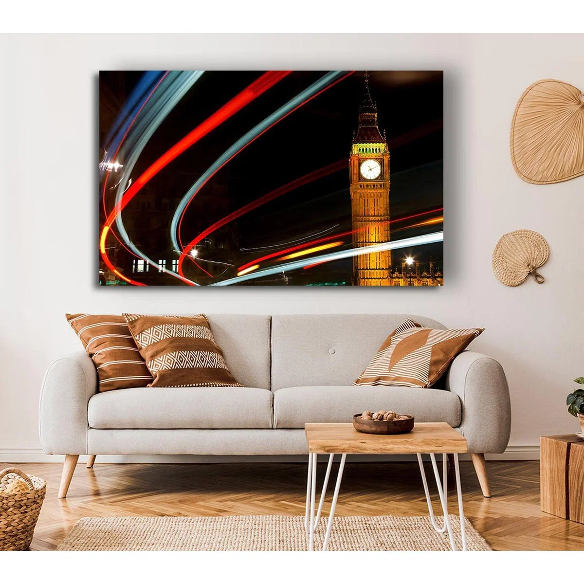 England London Big Ben Canvas Print Wall Art - Yellow / 81.28cm – image 2