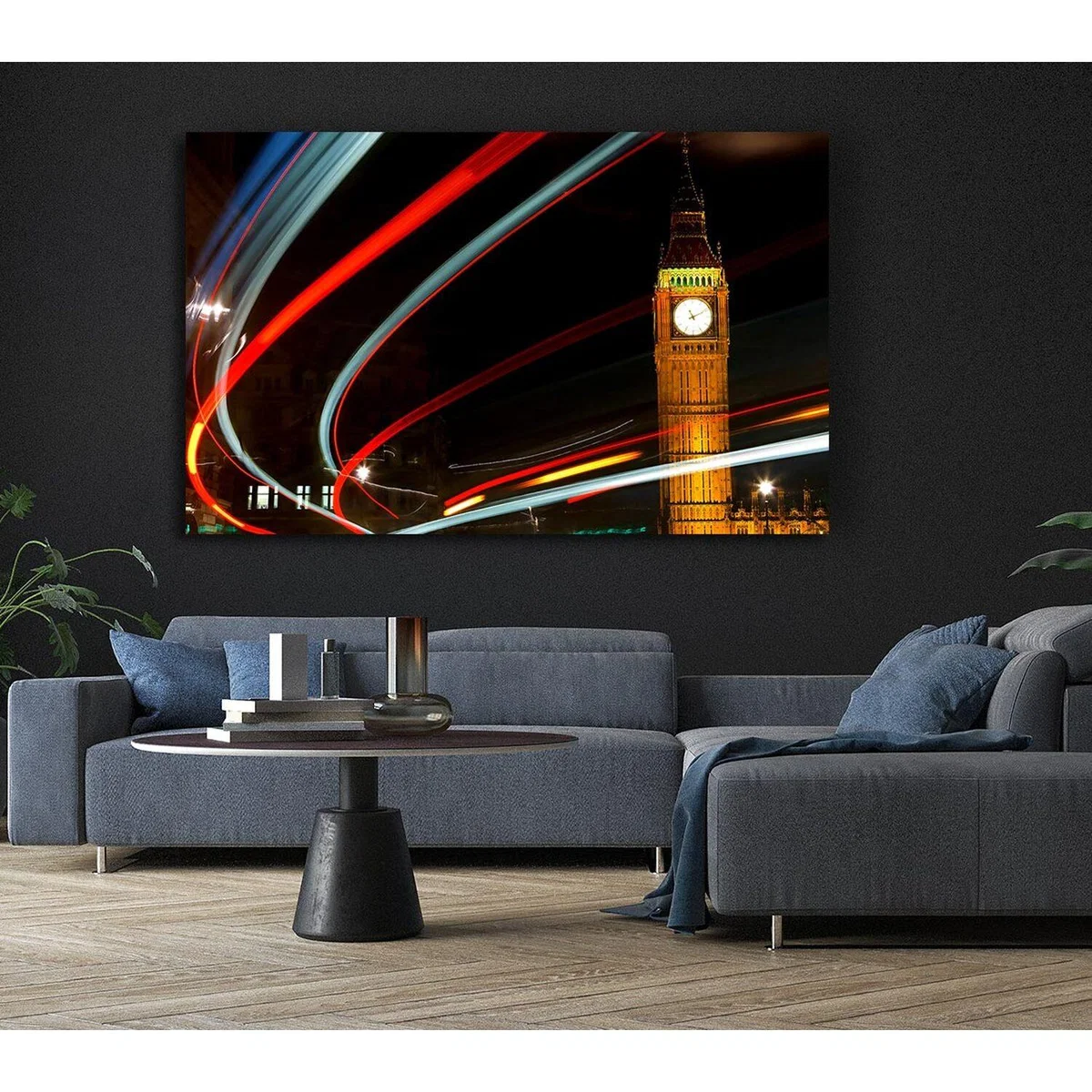 England London Big Ben Canvas Print Wall Art - Yellow / 81.28cm – image 3