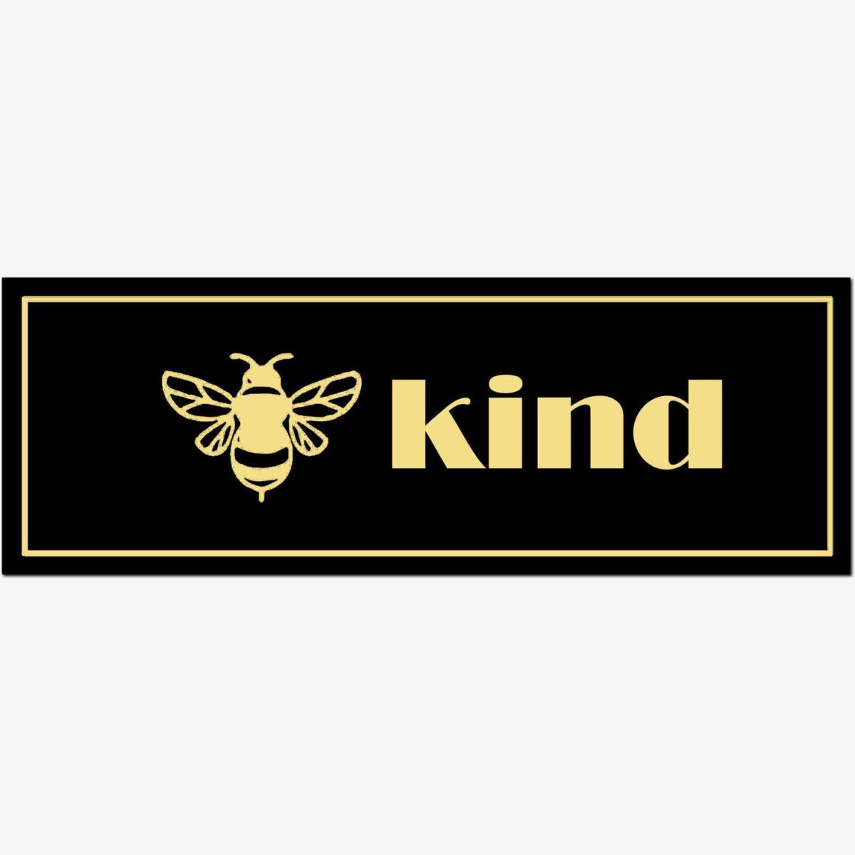 Be Kind Metallic Plaque Inspirational Wall Art - Black