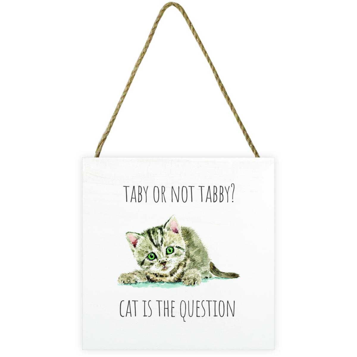 Louise Nisbet (Tabby Cat) Wooden Block - White – image 2