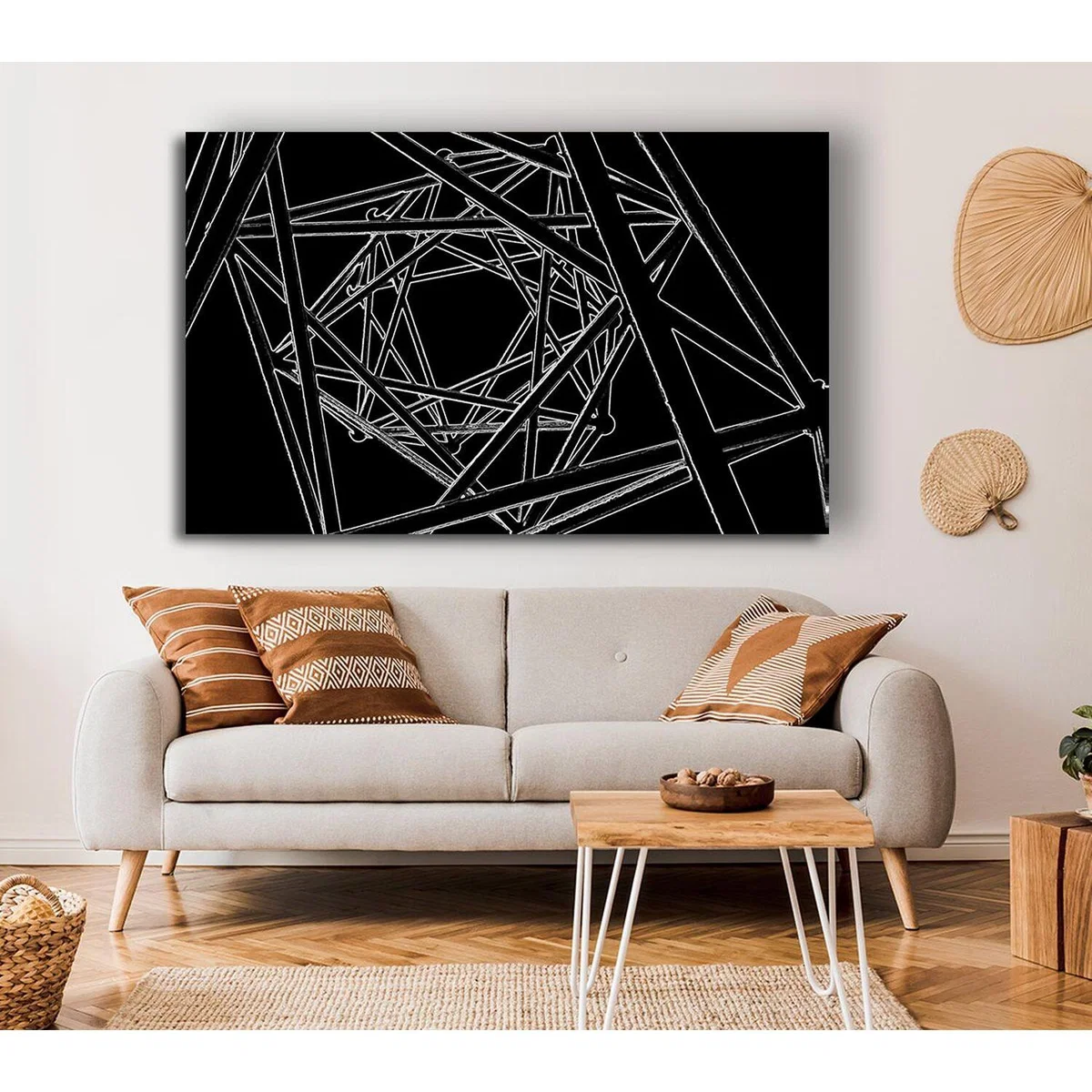 Structure Canvas Print Wall Art - Yellow / 101.6cm – image 4