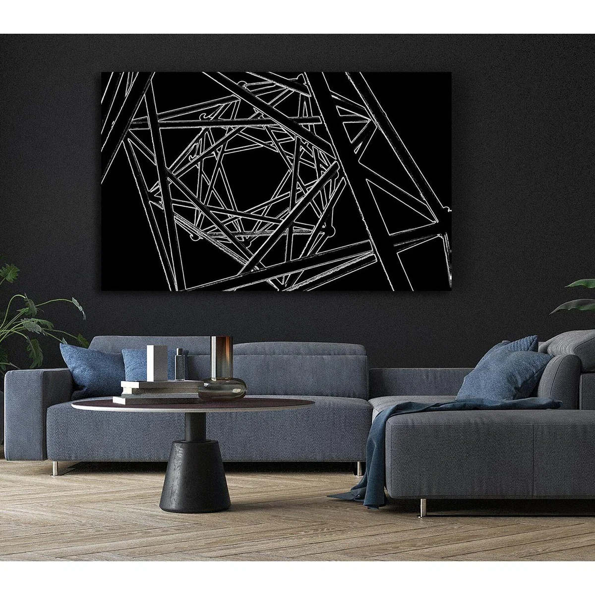 Structure Canvas Print Wall Art - Yellow / 101.6cm – image 5