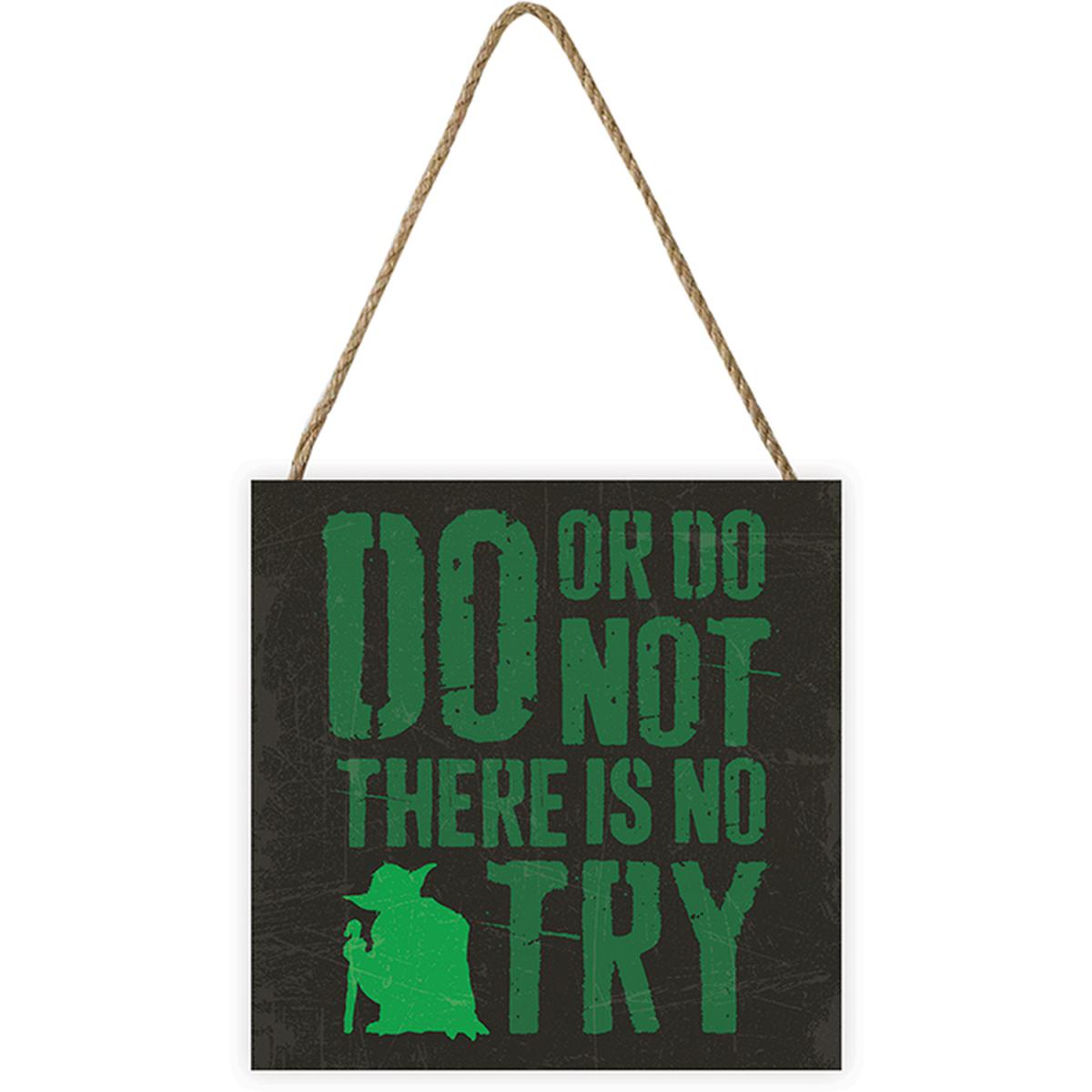 Star Wars (Yoda There Is No Try) Wooden Block - White – image 2