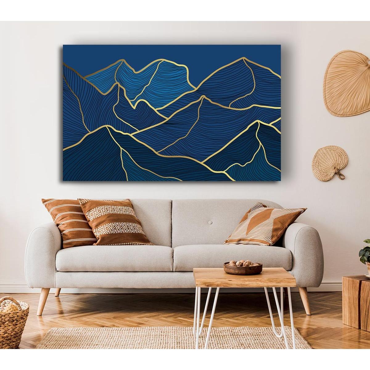 Gold Mountains On Blue - 50.8cm – image 4
