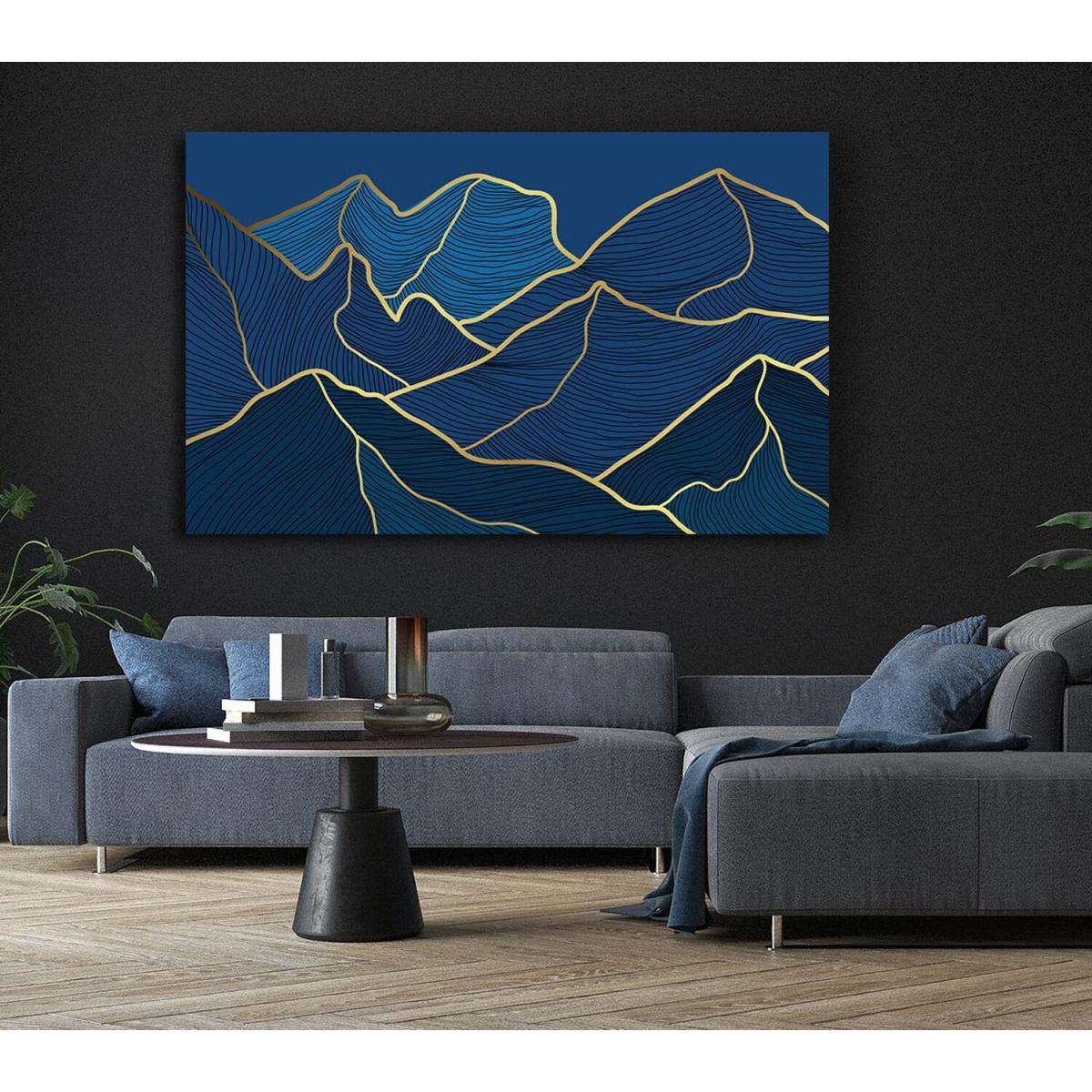 Gold Mountains On Blue - 50.8cm – image 6