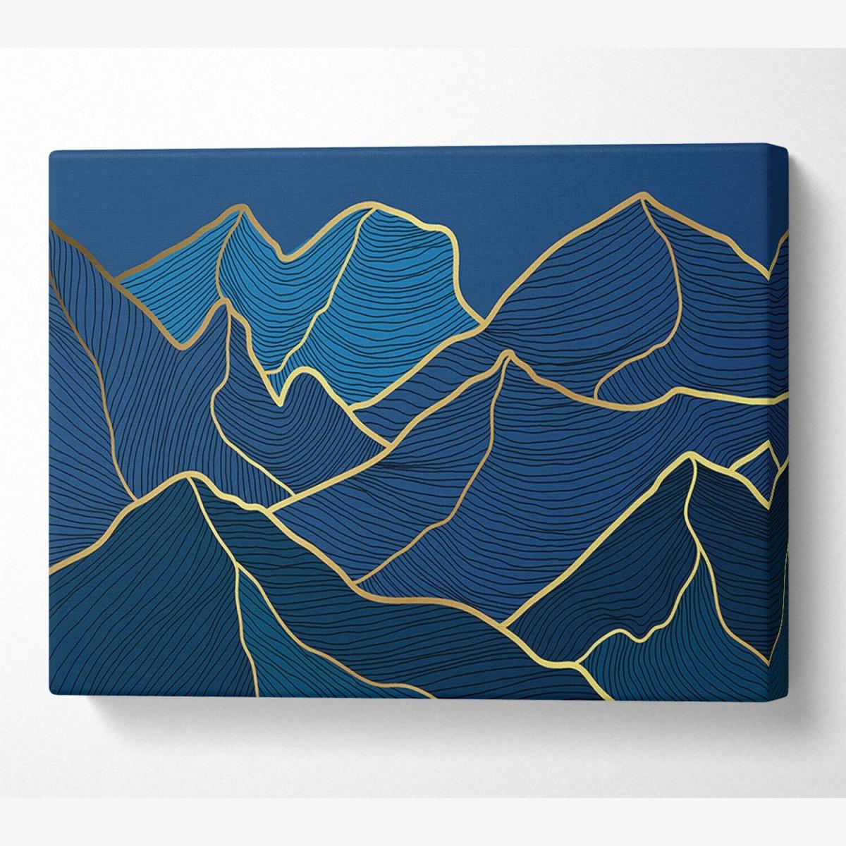 Gold Mountains On Blue - 50.8cm – image 1