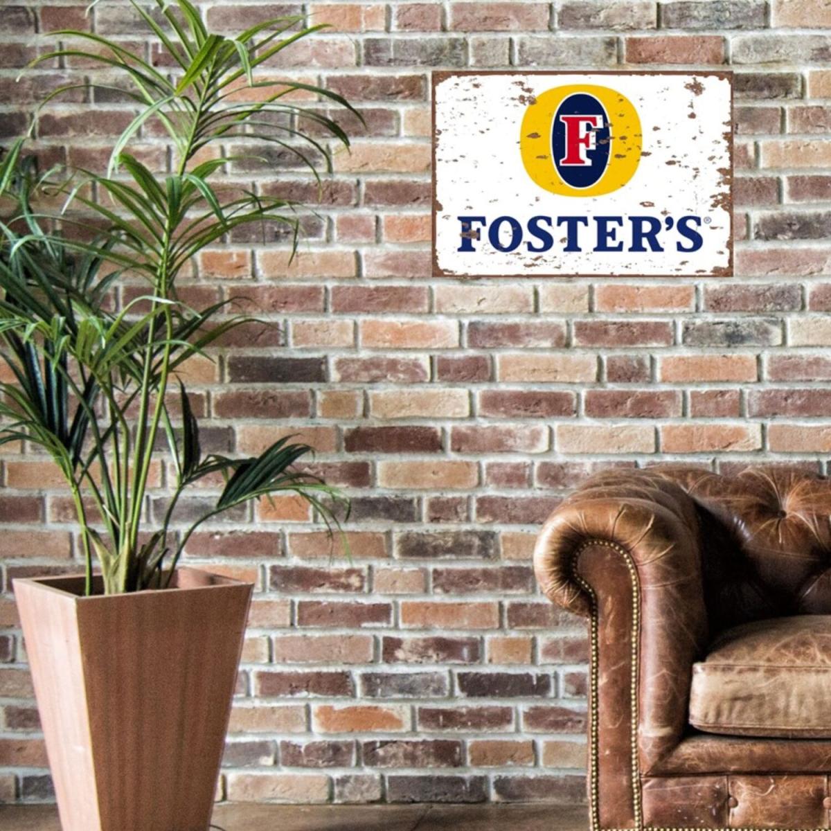 Large Metal Sign Foster's Ice Cold - Mulit Colour – image 1