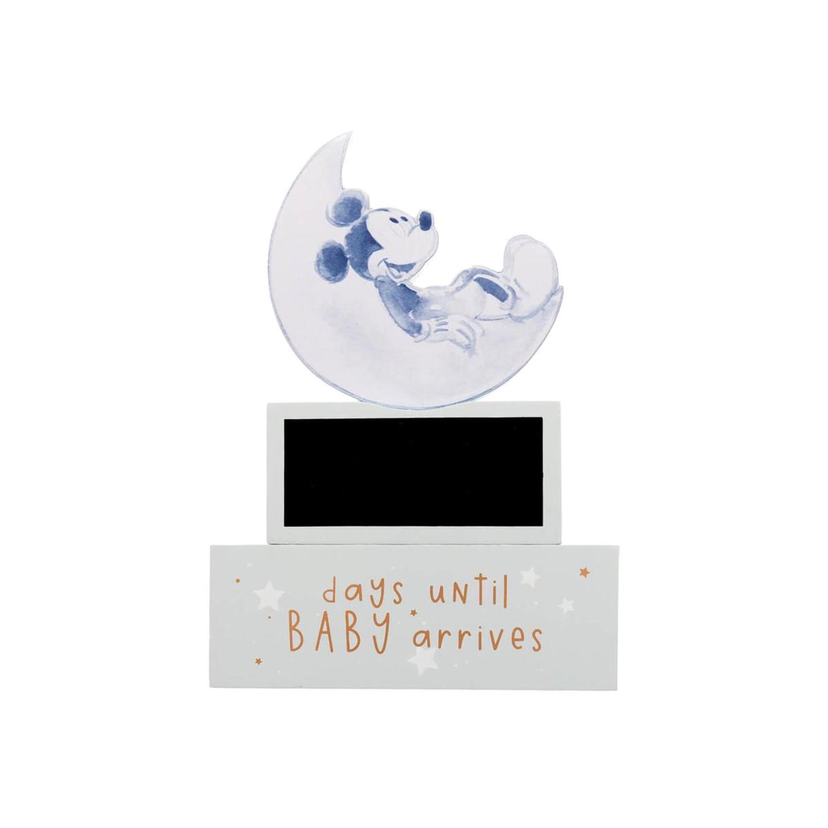Disney Mickey Countdown to Baby's Arrival Mantel Plaque Blue - Blue