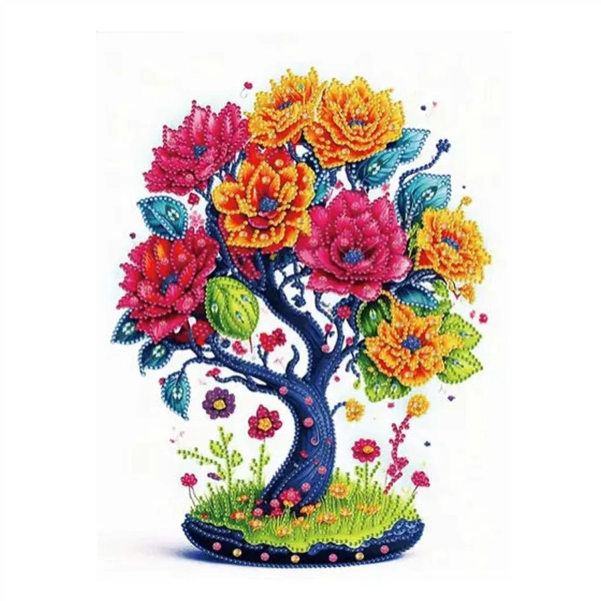 Short Rainbow Tree Diamond Art Painting Kit - multi – image 2