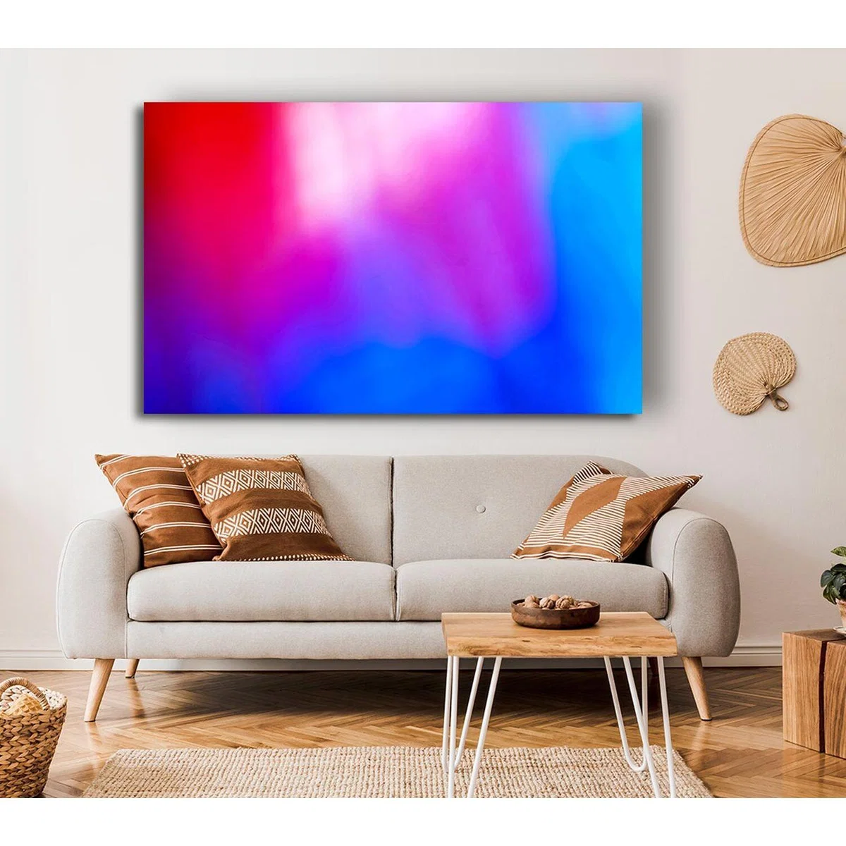 Colour Melt Canvas Print Wall Art - Yellow / 35.56cm – image 4