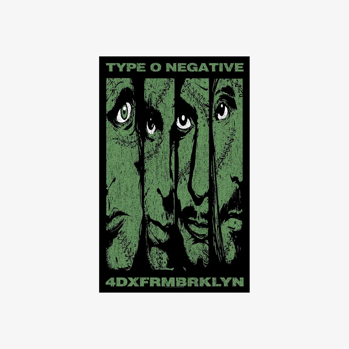 Type O Negative 4DXFRMBRKLYN Textile Poster - Black/Green