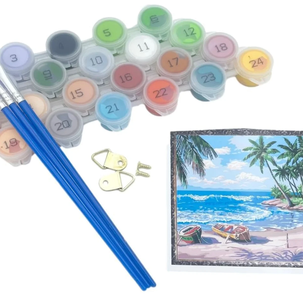 Beach Scene Painting by Numbers Kit - Multi – image 2